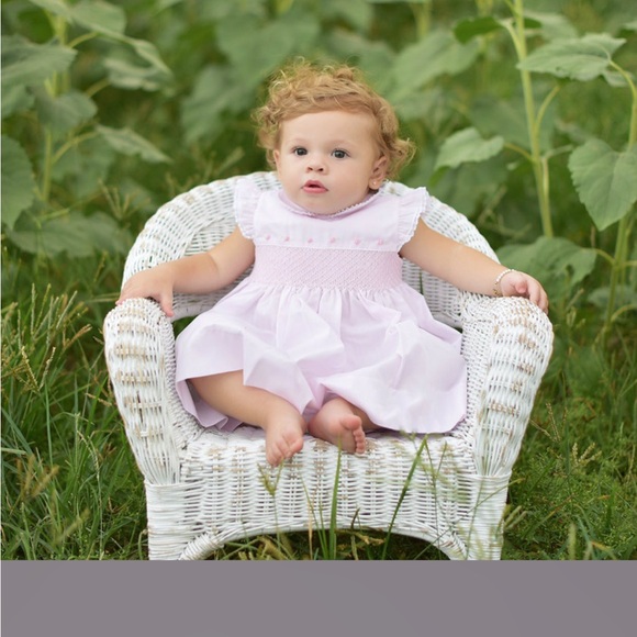 Feltman Brothers White and Pink Baby Dress Set - Picture 2 of 4